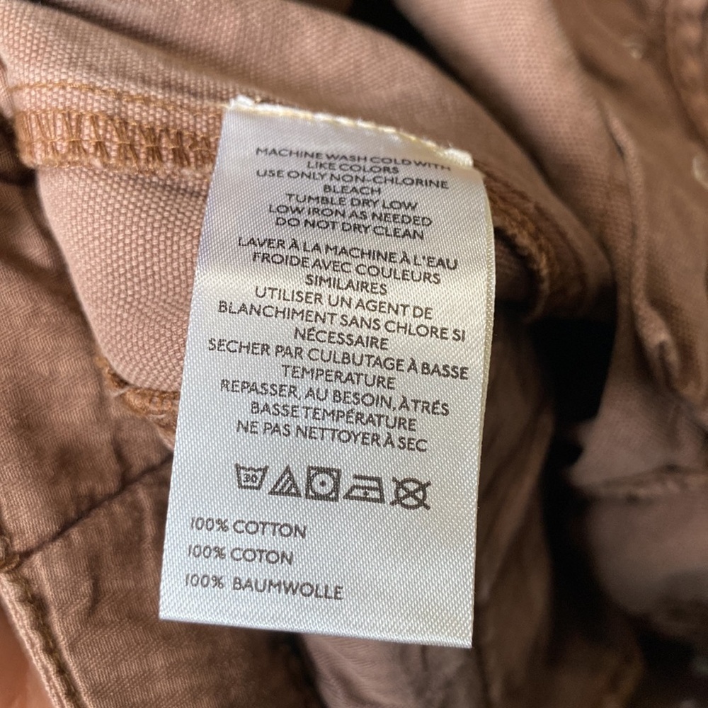 Free People Brown Mid Rise 100% Cotton Micro Shorts Size 10 - Picture 6 of 6